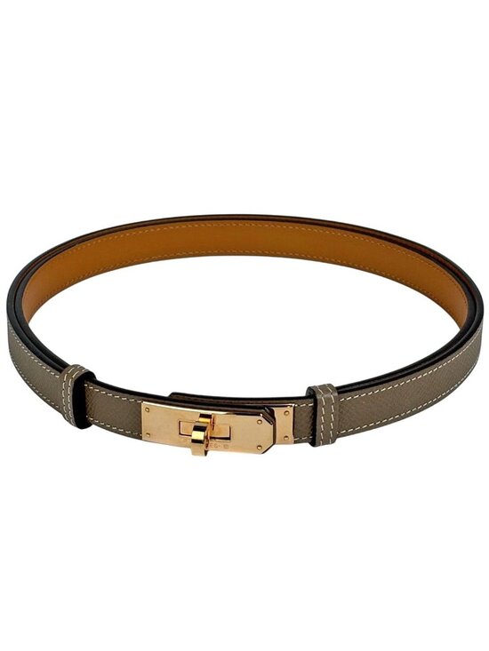 Hermes Kelly Belt Veau Epsom Gray